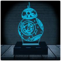 Luminária Led Abajur 3D BB8 Star Wars