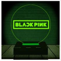 Luminária Led Abajur 3D Black Pink