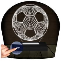 Luminária Led Abajur 3D Bola Futebol Time - RB Criações