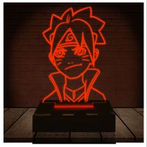 Luminária Led Abajur 3D Boruto Naruto