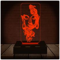 Luminária Led Abajur 3D Buda 2