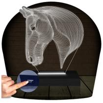 Luminária Led Abajur 3D Cavalo - RB Criações