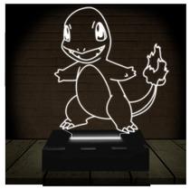 Luminária Led Abajur 3D Charmander Pokemon
