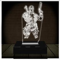 Luminária Led Abajur 3D DeadPool X Men Marvel 2