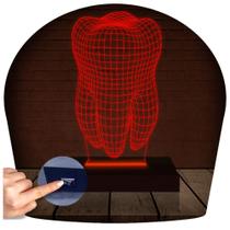 Luminária Led Abajur 3D Dente Dentista