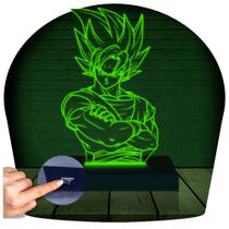 Luminária Led Abajur 3D Dragon Ball Z Goku 2