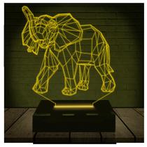 Luminária Led Abajur 3D Elefante 3