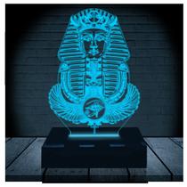Luminária Led Abajur 3D Esfinge Egito - RB Criações