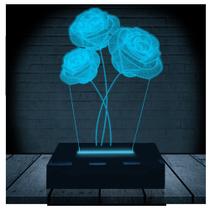 Luminária Led Abajur 3D Flor 2