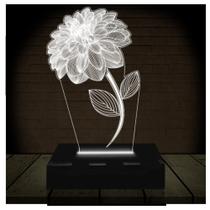 Luminária Led Abajur 3D Flor 4