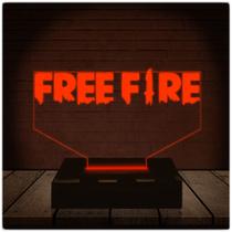 Luminária Led Abajur 3D Free Fire