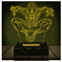Luminária Led Abajur 3D Homem Aranha Marvel Heroi 2