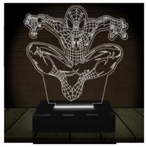 Luminária Led Abajur 3D Homem Aranha Marvel Heroi 2