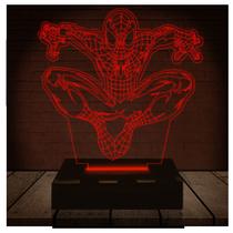 Luminária Led Abajur 3D Homem Aranha Marvel Heroi 2