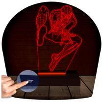 Luminária Led Abajur 3D Homem Aranha Marvel Heroi - RB Criações