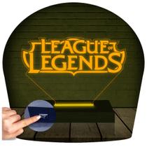 Luminária Led Abajur 3D Lol League Of Legends