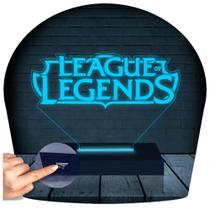 Luminária Led Abajur 3D Lol League Of Legends