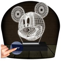 Luminária Led Abajur 3D Mickey Disney