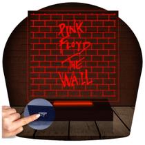 Luminária Led Abajur 3D Pink Floyd Rock
