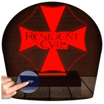 Luminária Led Abajur 3D Resident Evil