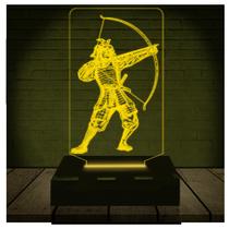 Luminária Led Abajur 3D Samurai