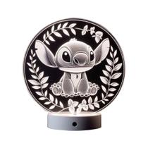 Luminária Led Abajur 3d Stitch Vários Modelos