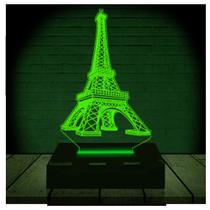 Luminária Led Abajur 3D Torre Eifel 2