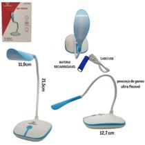 Luminária Led Abajur Recarregável Flexível 360 Touch P/mesa - KAPBOM Luminária Led Abajur Recarregável Flexível 360 Touch P/mesa - KAPBOM