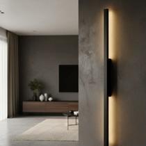 Luminaria Led Arandela 1 Metro Parede Linear Luz Indireta Luminaria Led Arandela 1 Metro Parede Linear Luz Indireta