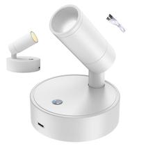 Luminaria LED Arandela 3 Tons USB Bateria Recarregavel Parede Mesa Cabeceira Leitura Estudo Trabalho Quarto Cabeceira Luminaria LED Arandela 3 Tons USB Bateria Recarregavel Parede Mesa Cabeceira Leitura Estudo Trabalho Quarto Cabeceira