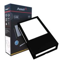 Luminária LED Avant Arandela Cube IP65 - 12W 3000K 720 Lumens Preto