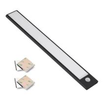 Luminária LED Barra Slim Luz Branca C/ Sensor de Movimento 40cm