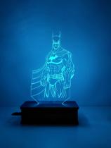 Luminária Led, Batman, 16 Cores+controle, Herói, Decoração, Abajur, Quarto