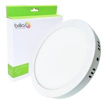Luminaria Led Brilia Plafon Sobrepor Redondo 12W Quente 17Cm