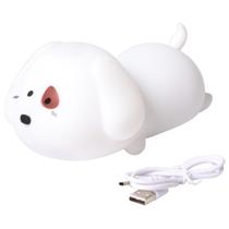 Luminária LED Cachorrinho Silicone Abajur de Mesa Touch USB Recarregável