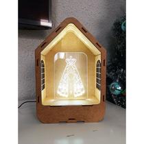 Luminária Led Capela de Nossa Senhora Aparecida Cut Acrílico