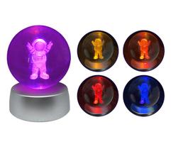 Luminária Led Cosmos Decoração Desenhos Astronômicos em 3D Várias Opções