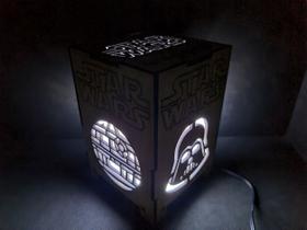 Luminária Led Cubo Star Wars Darth Vader Yoda Spotify Code