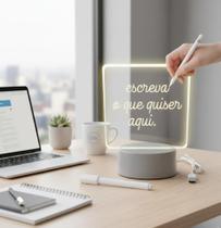 Luminaria Led De Escrever C/ Caneta Lousa Quadro Mesa Anotação
