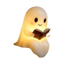 Luminária LED De Fantasma Fofo Leitura De Livro, Ornamento Artesanal De Halloween, Presente Luminária LED De Fantasma Fofo Leitura De Livro, Ornamento Artesanal De Halloween, Presente