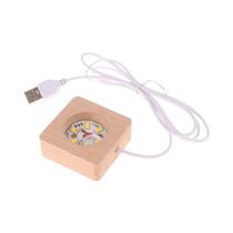 Luminária LED De Madeira Sólida Com Suporte USB, Ornamentos De Mesa DIY Em Tamanhos De 5-10CM Luminária LED De Madeira Sólida Com Suporte USB, Ornamentos De Mesa DIY Em Tamanhos De 5-10CM