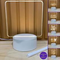 Luminária Led de Mesa 3d De Escrever Tipo Lousa + Caneta