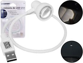 Luminária Led De Mesa Cabo Usb Rígido Ajustável Para Computador Notebook Auxiliar De Leitura