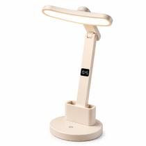 Luminária LED de Mesa com Relógio Digital Dobrável Touch USB Luminária LED de Mesa com Relógio Digital Dobrável Touch USB
