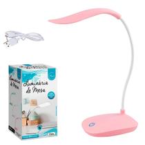 Luminária Led de mesa recarregável 14 leds p/ quarto sala