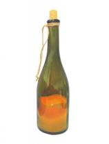 Luminária Led Decorativa Garrafa Com Vela Luz Amarela