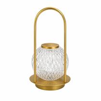 Luminária LED Decorativa Recarregável Touch Cristal Dourada Sem Fio com 3 Níveis de Brilho USB para Sala Quarto e Mesa Luminária LED Decorativa Recarregável Touch Cristal Dourada Sem Fio com 3 Níveis de Brilho USB para Sala Quarto e Mesa