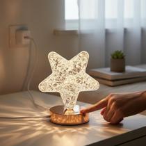 Luminária LED Decorativa USB Luz Ajustável 16 Cores Touch Sensor Moderno para Ambiente