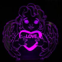 Luminária Led, Dia Dos Namorados, Presente, Amor, 16 Cores, Anjo, Presente Criativo - Avelar Criações