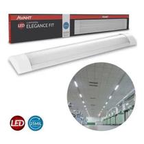 Luminária led Elegance Fit 36w com Driver Integrado Linear Sobrepor 2160 lumens Bivolt 6500k Branco Frio 1 Ano Garantia